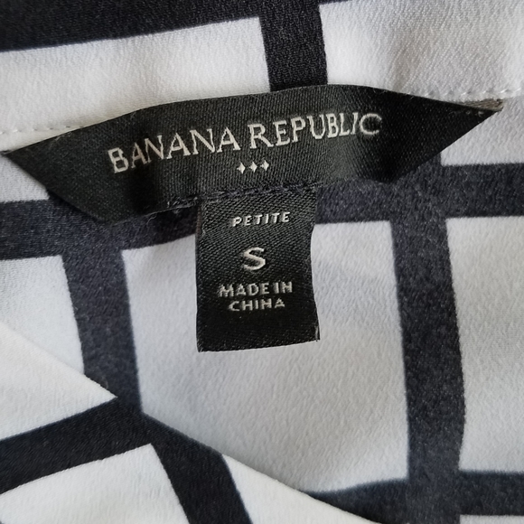 EUC Banana Republic Windowpane Grid Pattern Top - Picture 4 of 4